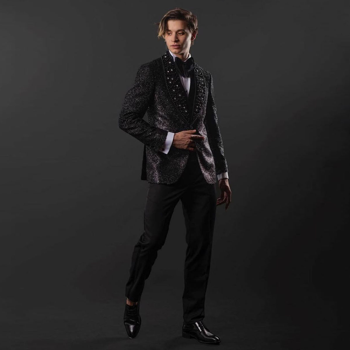 Men'S Grooming Jacket - Kişiye Özel Lüks Boncuklu Elmaslı Erkek