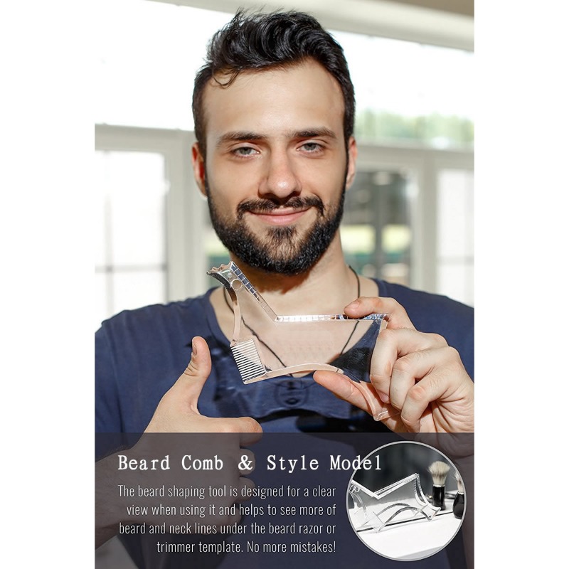 Mens Grooming Tools - Sakal Şekillendirme Aleti Bıyık Şekillendirme Şablonu