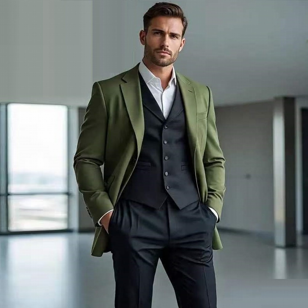 Moda Ordu Yeşili ve Siyah Resm - Men'S Grooming Jacket incelemesi ve fiyatı