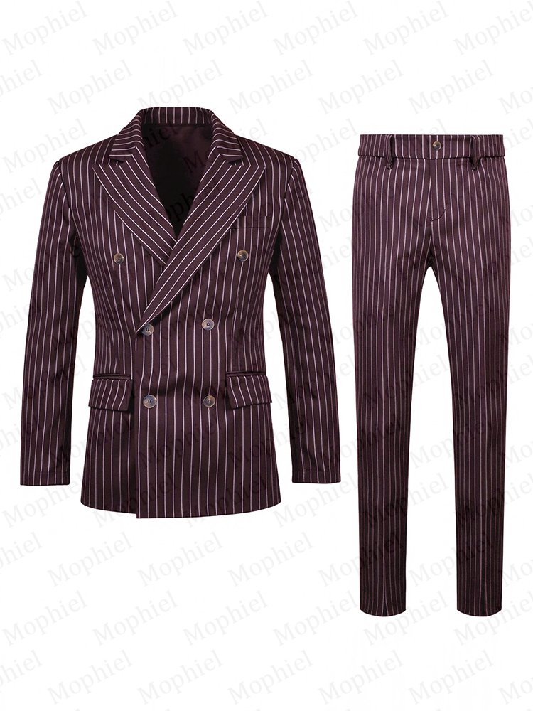 Bordo İnce Çizgili Erkek Takım - Men'S Grooming Jacket incelemesi ve fiyatı