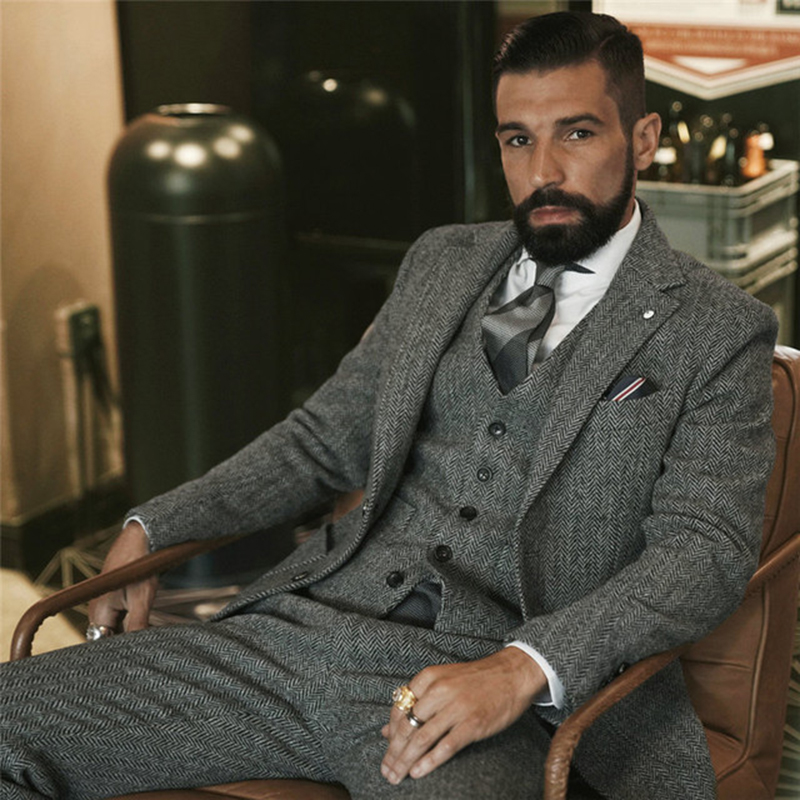 Gri yün tüvit kış Suit erkekle - Men'S Grooming Jacket incelemesi ve fiyatı