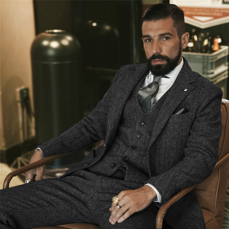 Gri yün tüvit kış Suit erkekle - Men'S Grooming Jacket incelemesi ve fiyatı